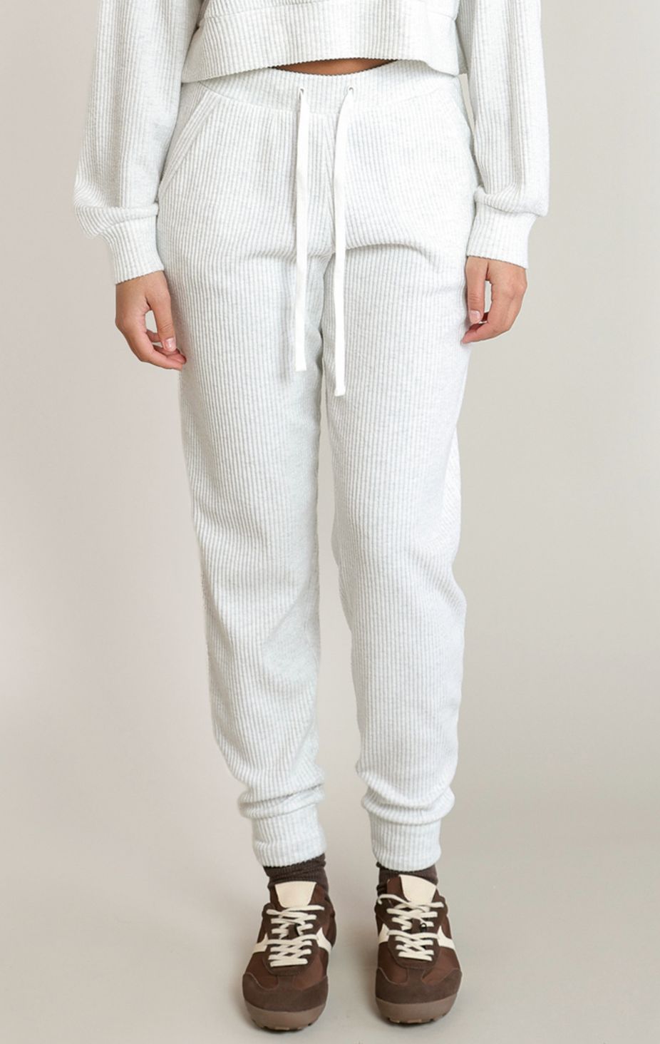 Heather Soft Ribbed Jogger