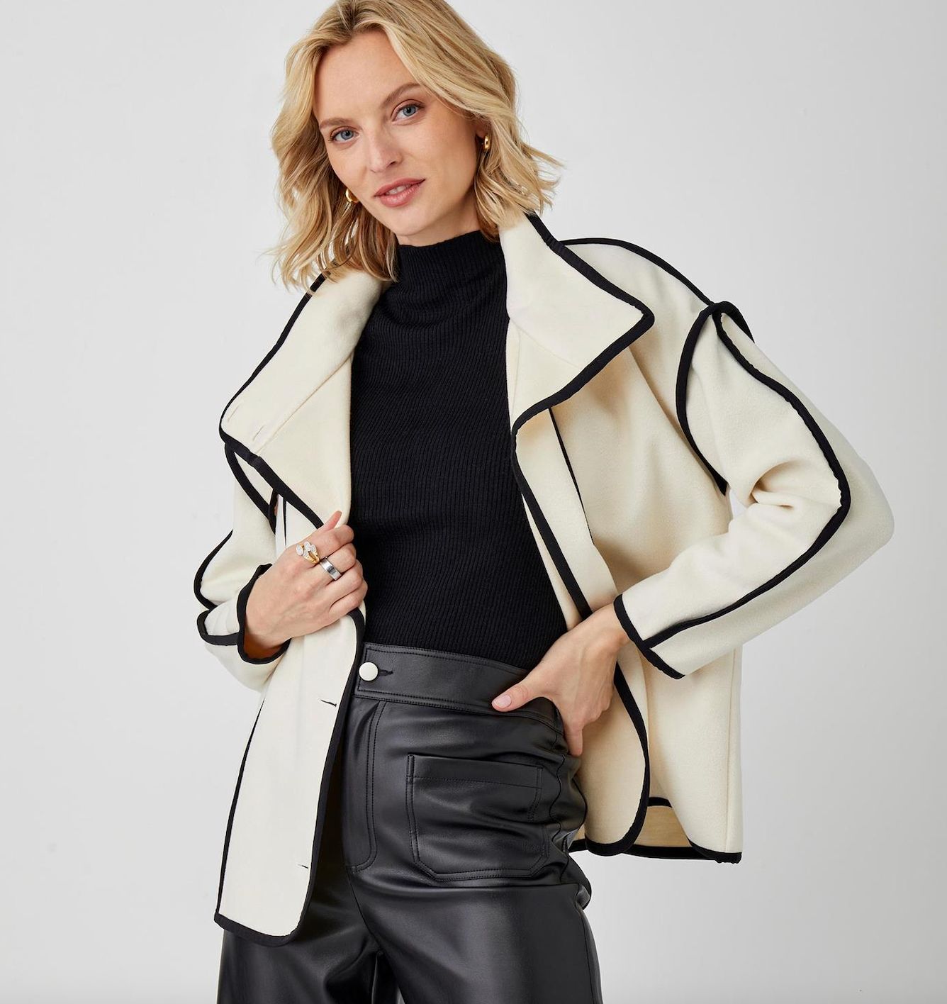 Contrast Trim Jacket