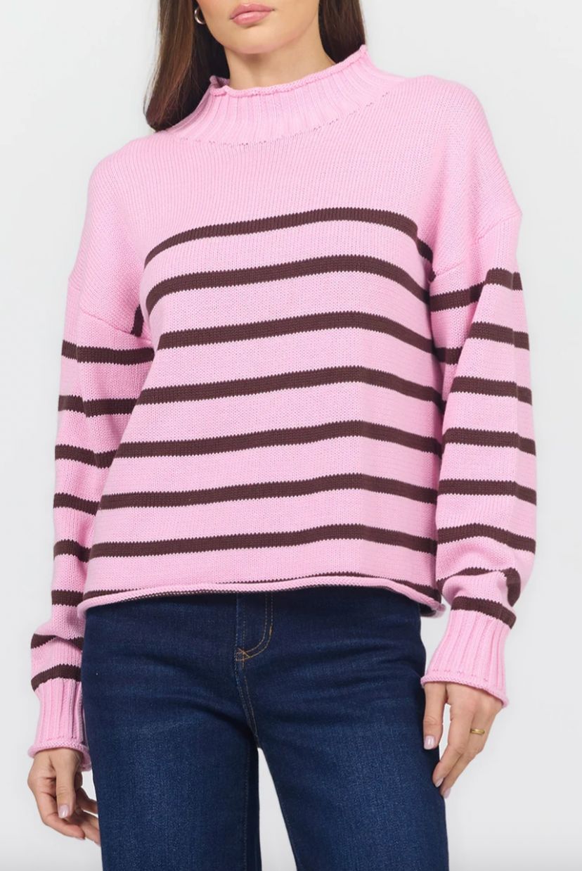 Rose Solana Stripe Sweater