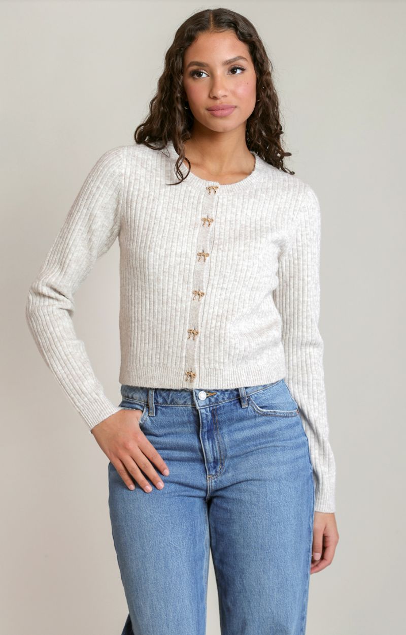 Bow Button Cardigan
