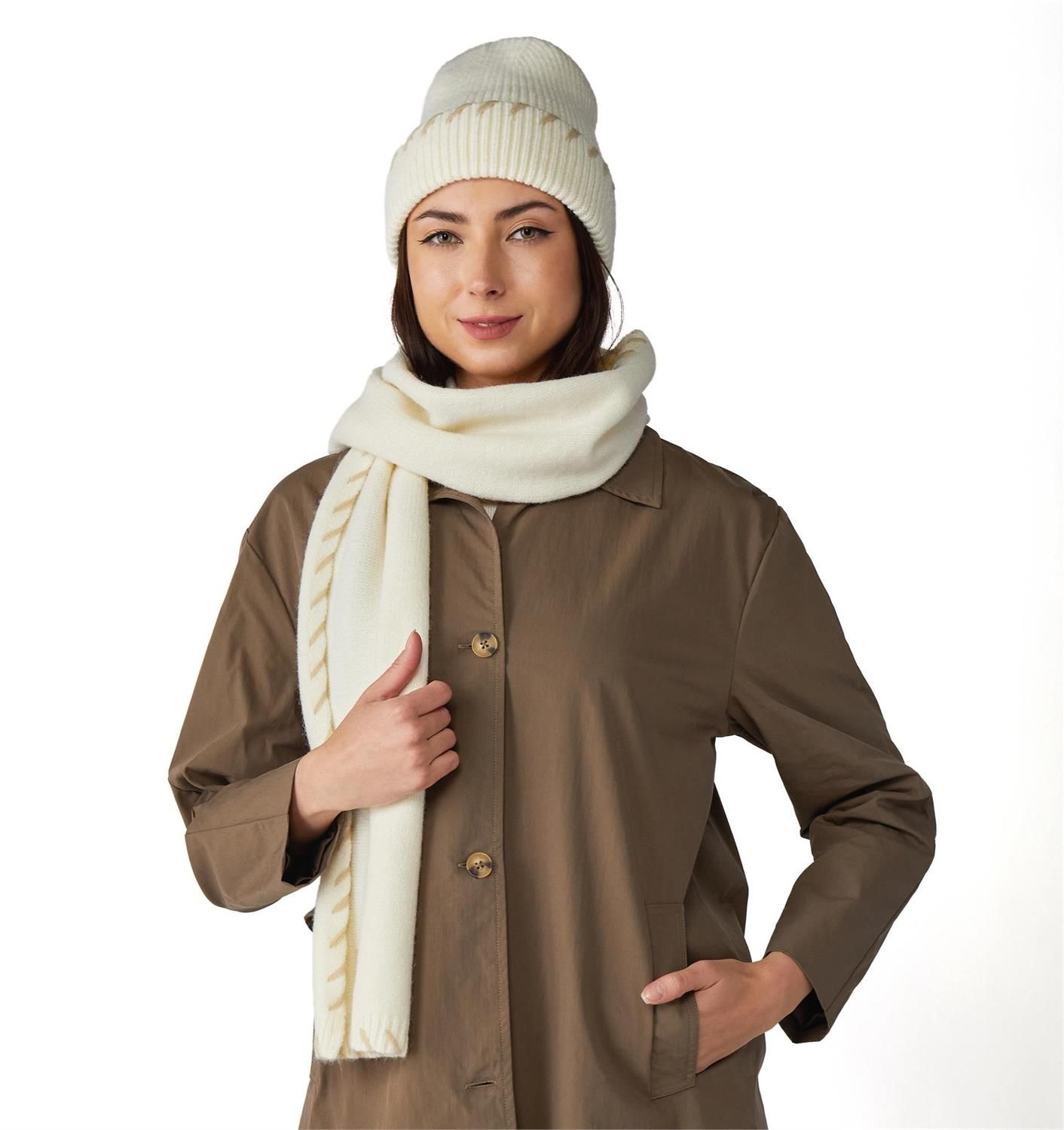 Whip Stitch Hat/Scarf Set