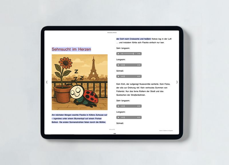 Einfache Sprache: Nur Audio-Ebook und 3 Hörbüchern zur Leseförderung mit der Lese-Karaoke mit Fleckies Reisen