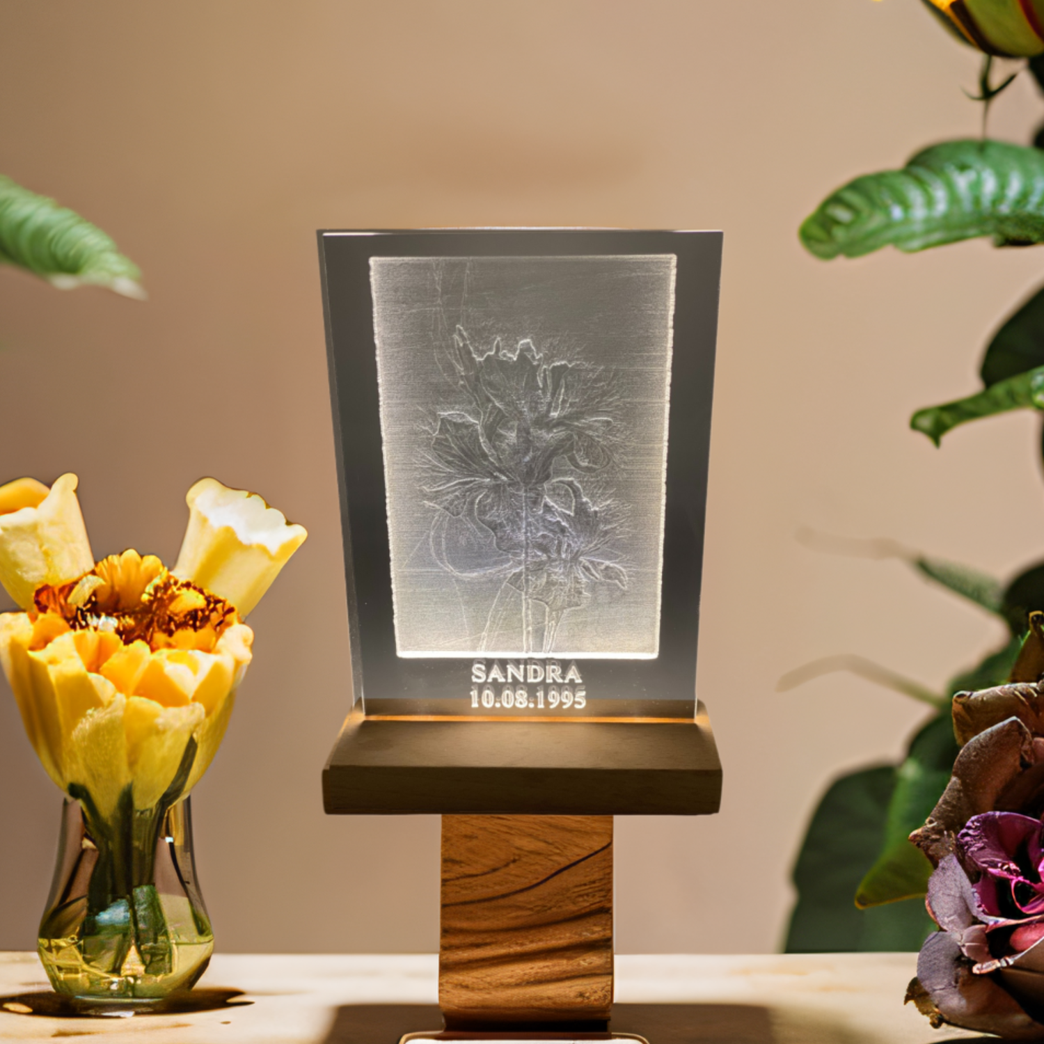 Acrylglas Bild Geburtsblume August "Gladiole"