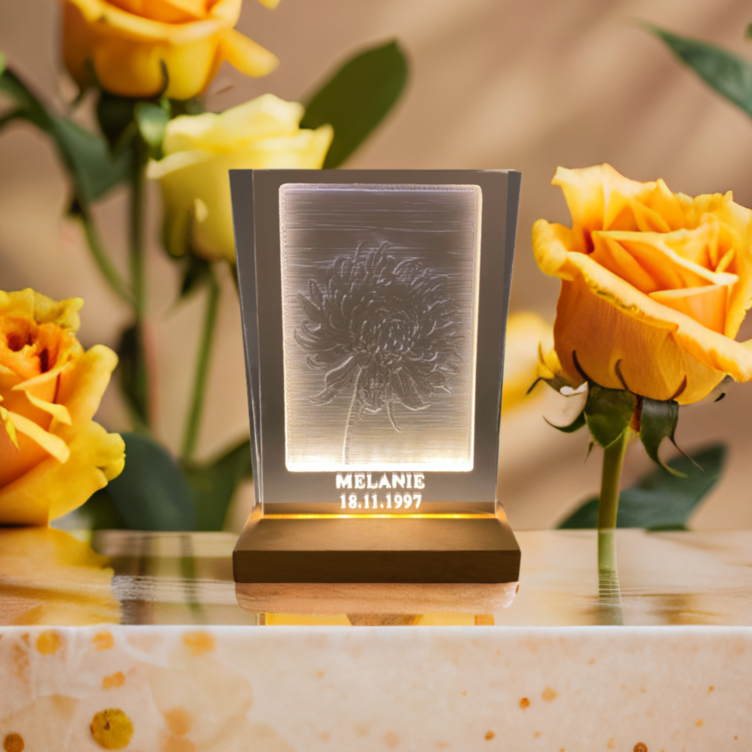 Acrylglas Bild Geburtsblume November "Chrysantheme"