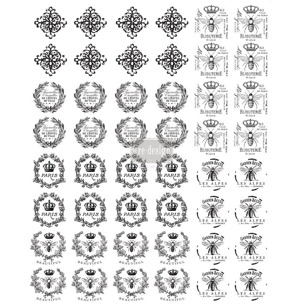 Décalco pour bouton blanc