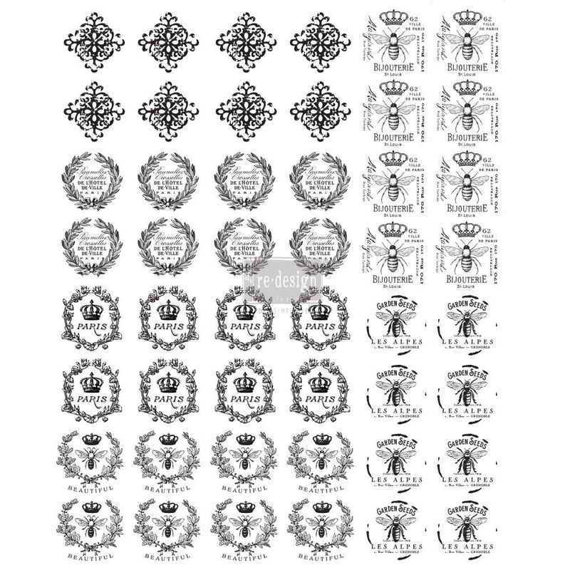 Décalco pour bouton blanc