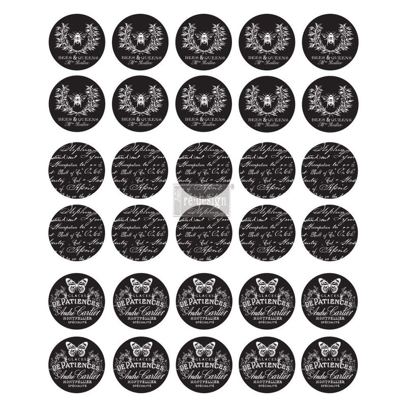 Décalco pour bouton noir