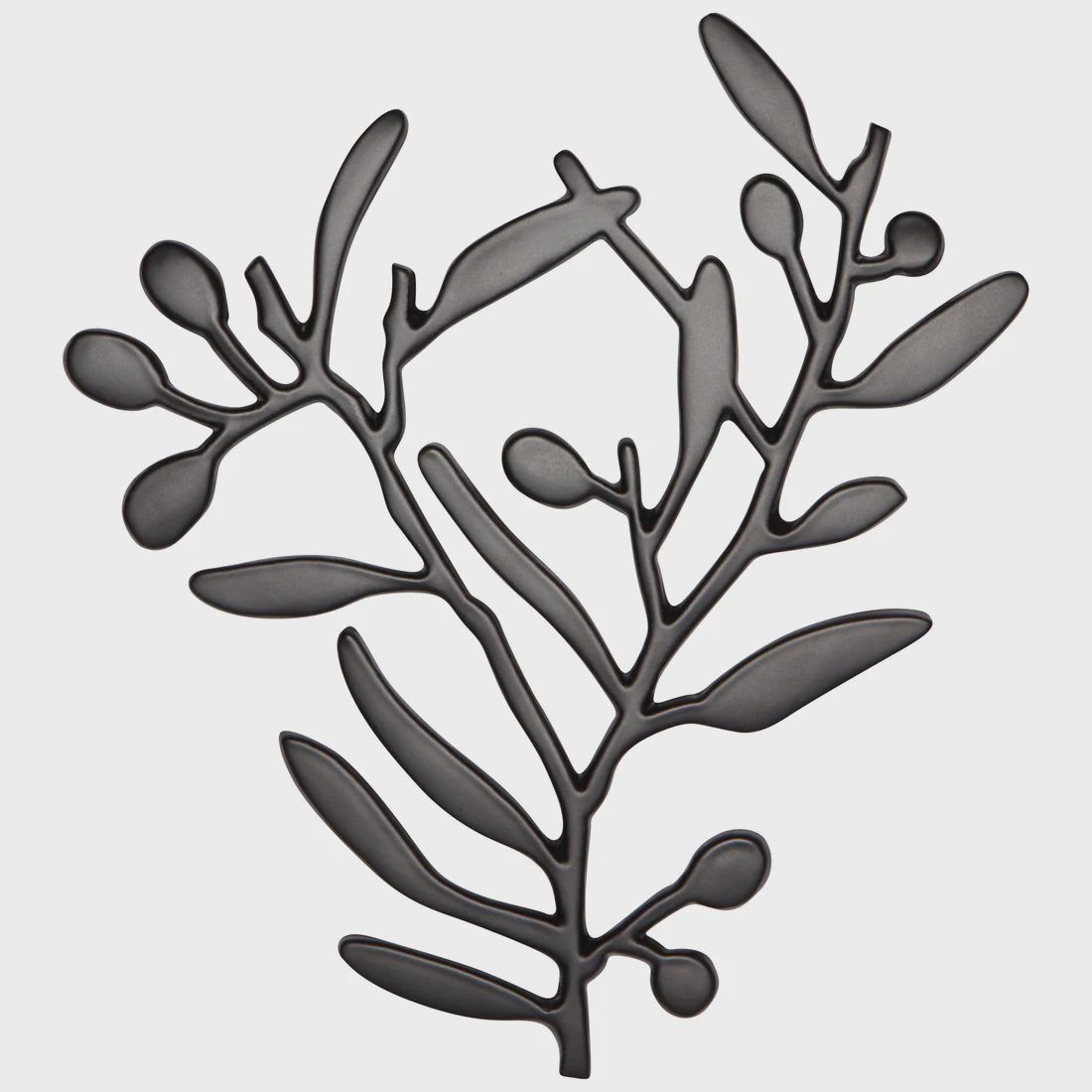 Metal Trivet Branch Matte Blk