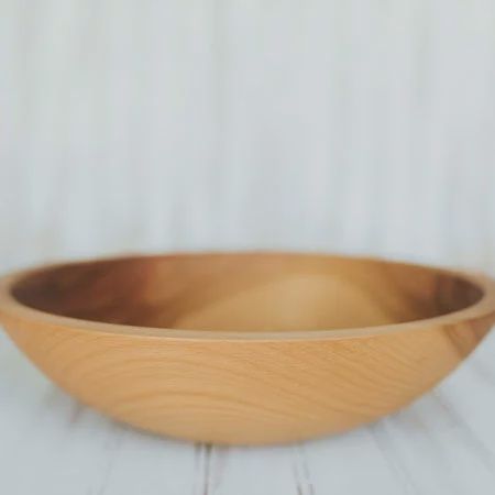 12&quot; BEECH BOWL &amp; MEZZALUNA SET