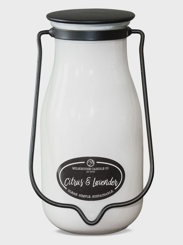 14 oz Milkbottle Jar:  Citrus &amp; Lavender