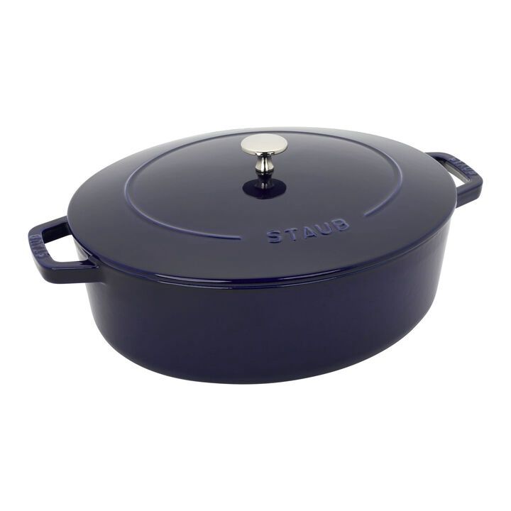 6.25qt Wide Oval Dutch Oven - Dark Blue