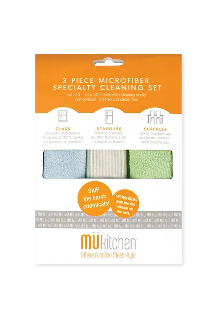 3pc Microfiber Specialty Cleaning Set