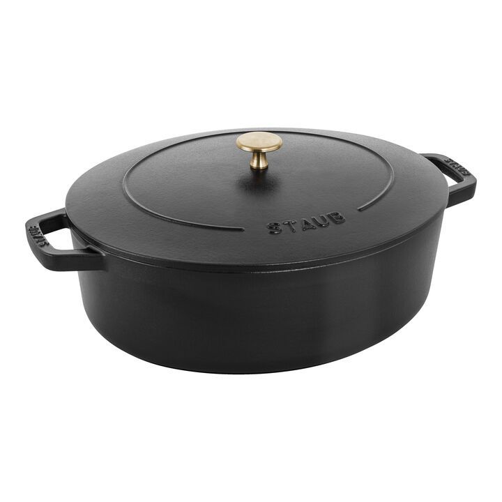 6.25qt Wide Oval Dutch Oven - Black