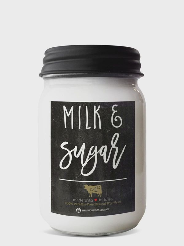 Farmhouse 13 oz Mason:  Milk &amp; Sugar