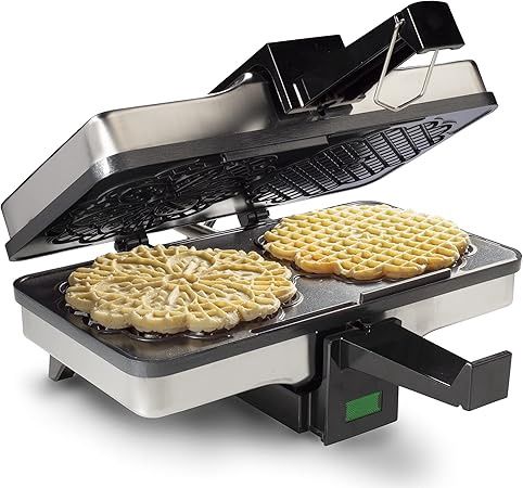 Double Pizzelle Baker - Non-stick Plates
