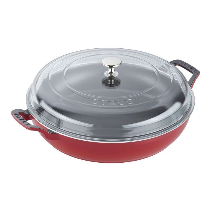 3.5-qt Braiser with Glass Lid - Cherry