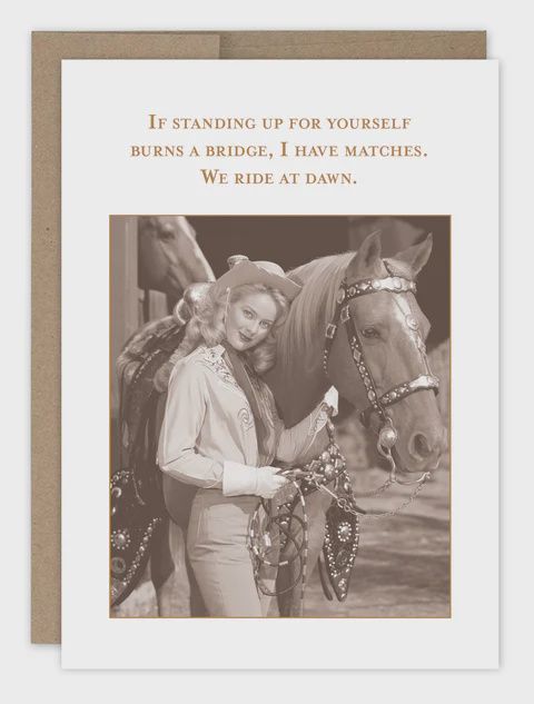 WE RIDE AT DAWN WAH CARD
