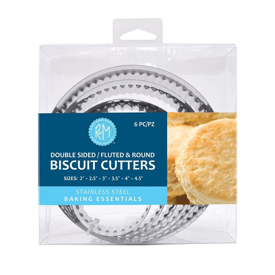 BISCUIT CTRS DOUBLE SIDED FLUTED &amp; ROUND