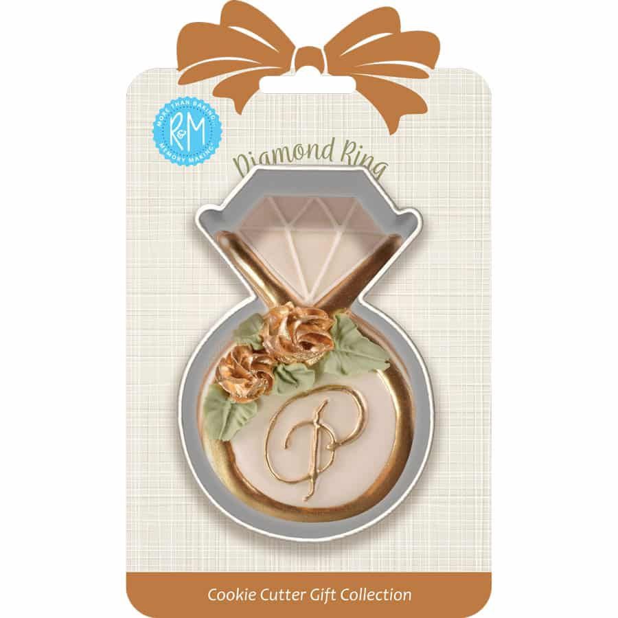 DIAMOND RING COOKIE CUTTER 3.75&quot; CARDED