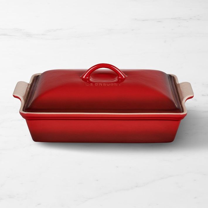 Heritage Covered Rectangular Casserole - Cerise