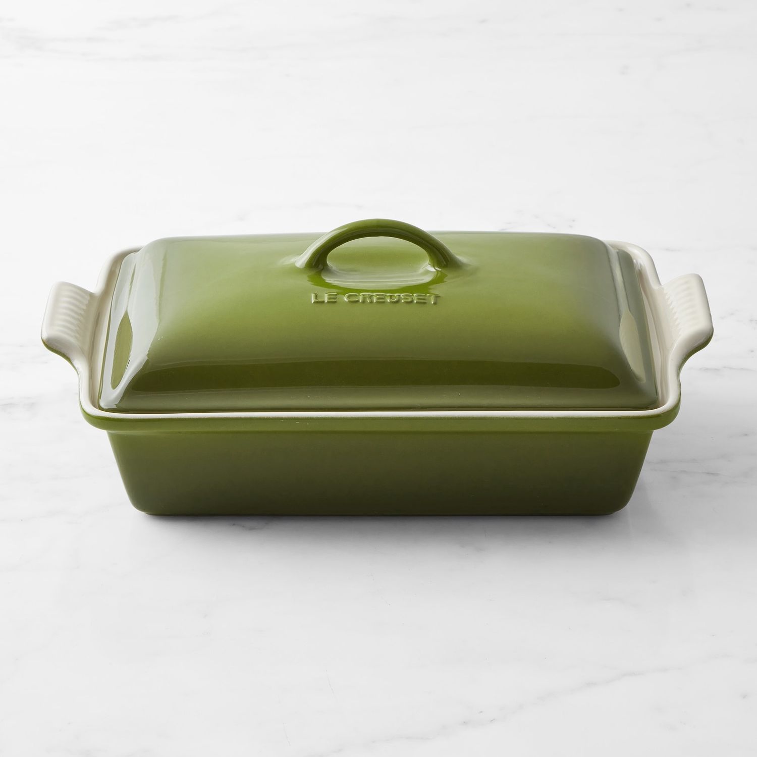 Heritage Covered Rectangular Casserole - Olive