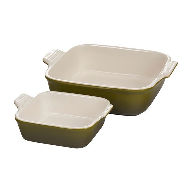 Heritage Set of 2 Square Dishes - Olive