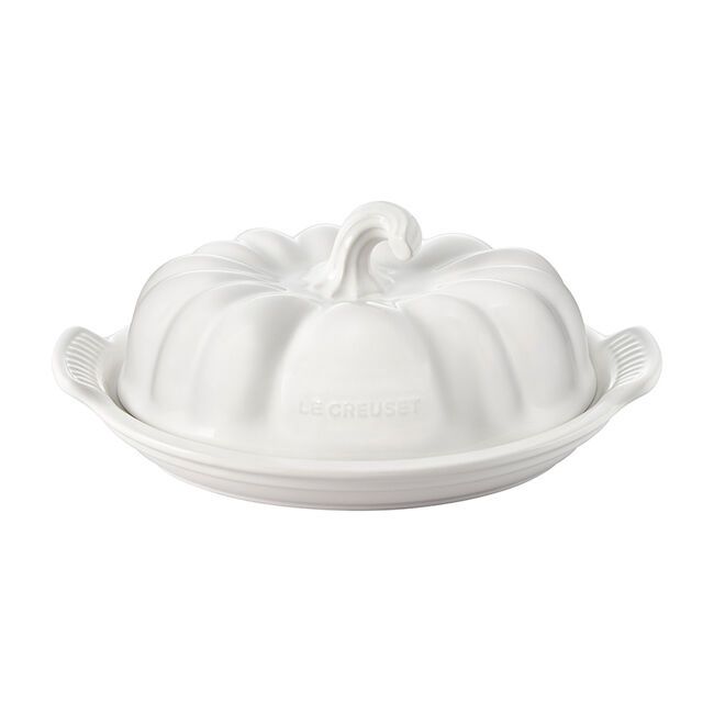 Pumpkin Butter Dish White