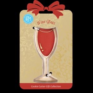WINE GLASS COOKIE CUTTER 4&quot; CARDED