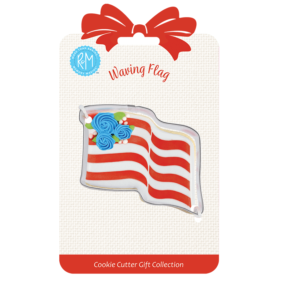 WAVING FLAG COOKIE CUTTER 3&quot; CARDED
