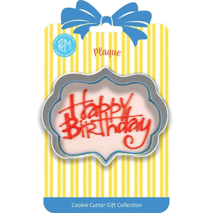 PLAQUE COOKIE CUTTER 3.5&quot; CARDED