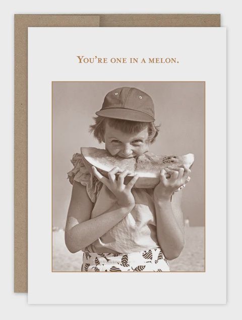 ONE IN A MELON TY CARD