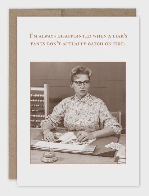PANTS ON FIRE BDAY CARD