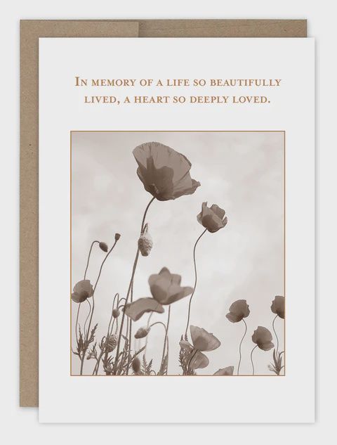 LIFE SO BEAUTIFULLY LIVED SYM CARD