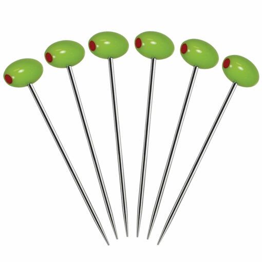 WITH AN OLIVE Set of 6 Martini Pick