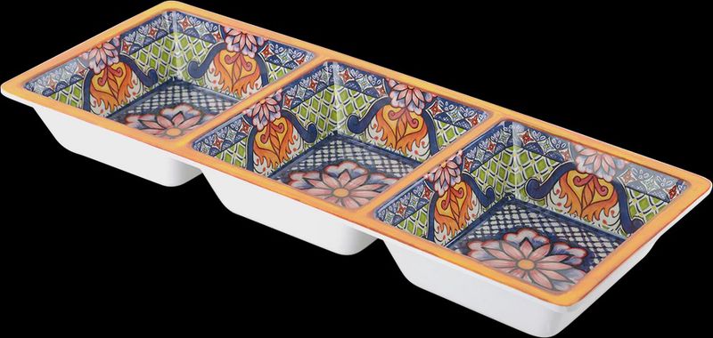 3-Section Tray - Yellow