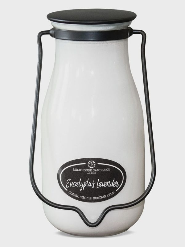14 oz Milkbottle Jar: Eucalyptus Lavender