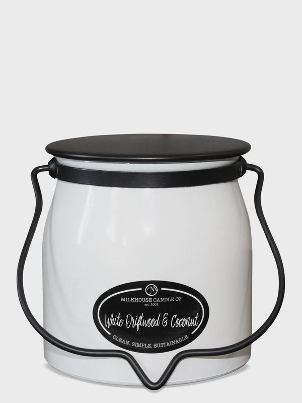 Butter Jar 16 oz: White Driftwood &amp; Coconut