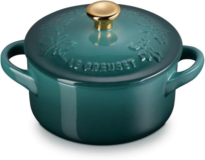 Round Mini Cocotte Holly 8 Oz Artichaut Gold Knob