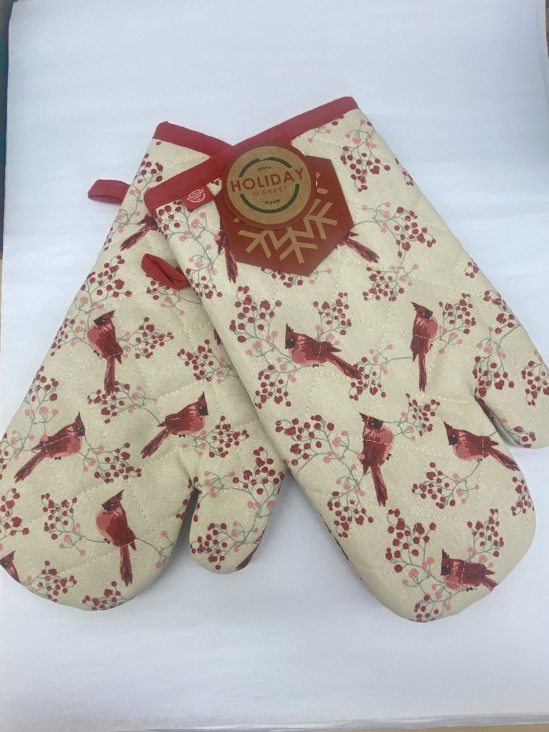Cardinal Oven Mitt Set of 2 Red