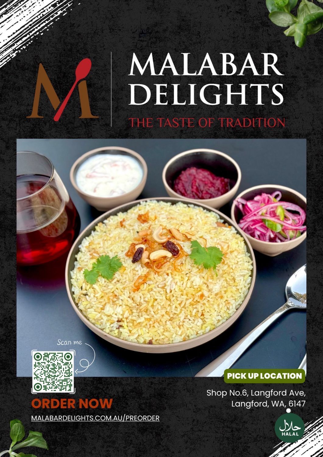 Friday-Eve-5.30PM-6.30PM -29th Aug Malabar Beef Dum Biryani(Family Pack 5 People)