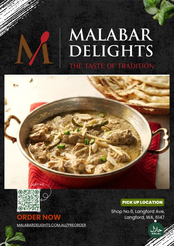 Sunday| 07 Dec | Eve 6:00–6:30 PM | Goat Mughalai Korma (With bone) – 1 kg (Serves 7–8)