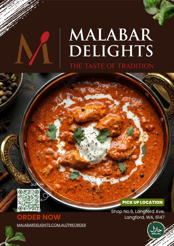Fri | 28 Aug | Eve 6.30pm-7.30pm Pick up | Butter Chicken (Boneless) – 1 kg Boneless Meat (Serves 7-8)