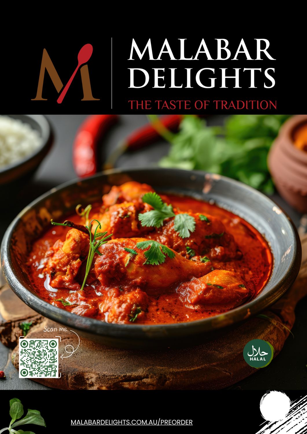 Thu| 30 Apr| Eve 5.30pm-6pm Pick Up| Chicken Nadan Curry-1Kg meat with Bone-Pre order Link