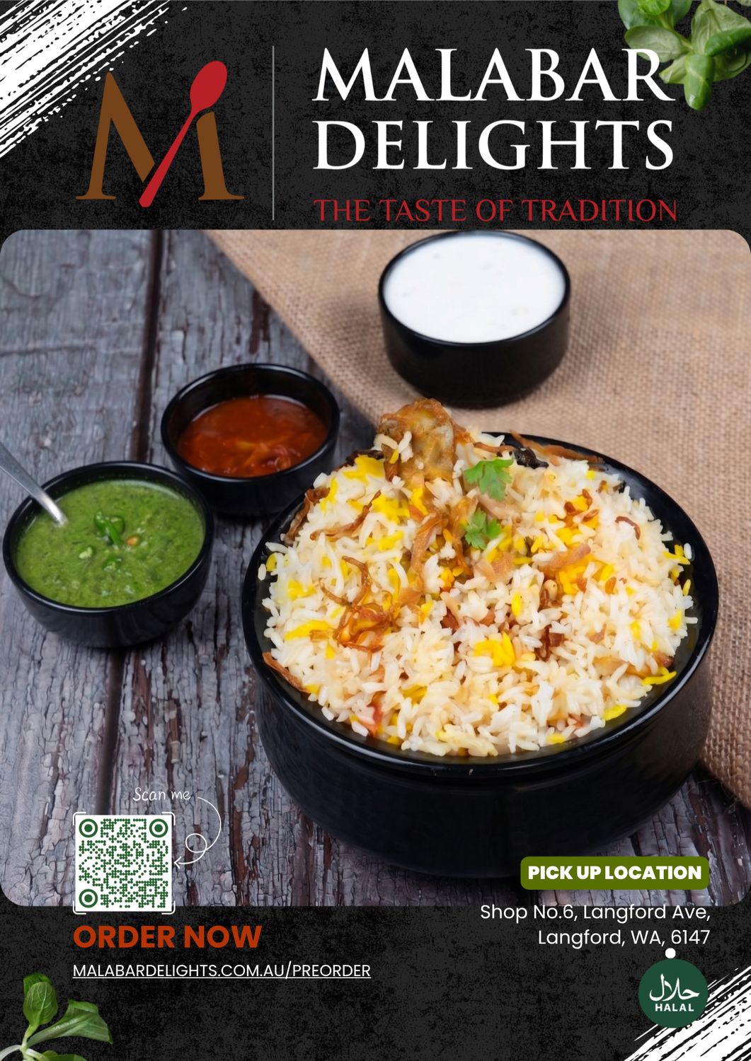 Sat Dinner | 16 May |6pm-6.30pm Pick up| Chicken Dum Biryani(3 /5/10 Peoples's Pack)-Pre order Link