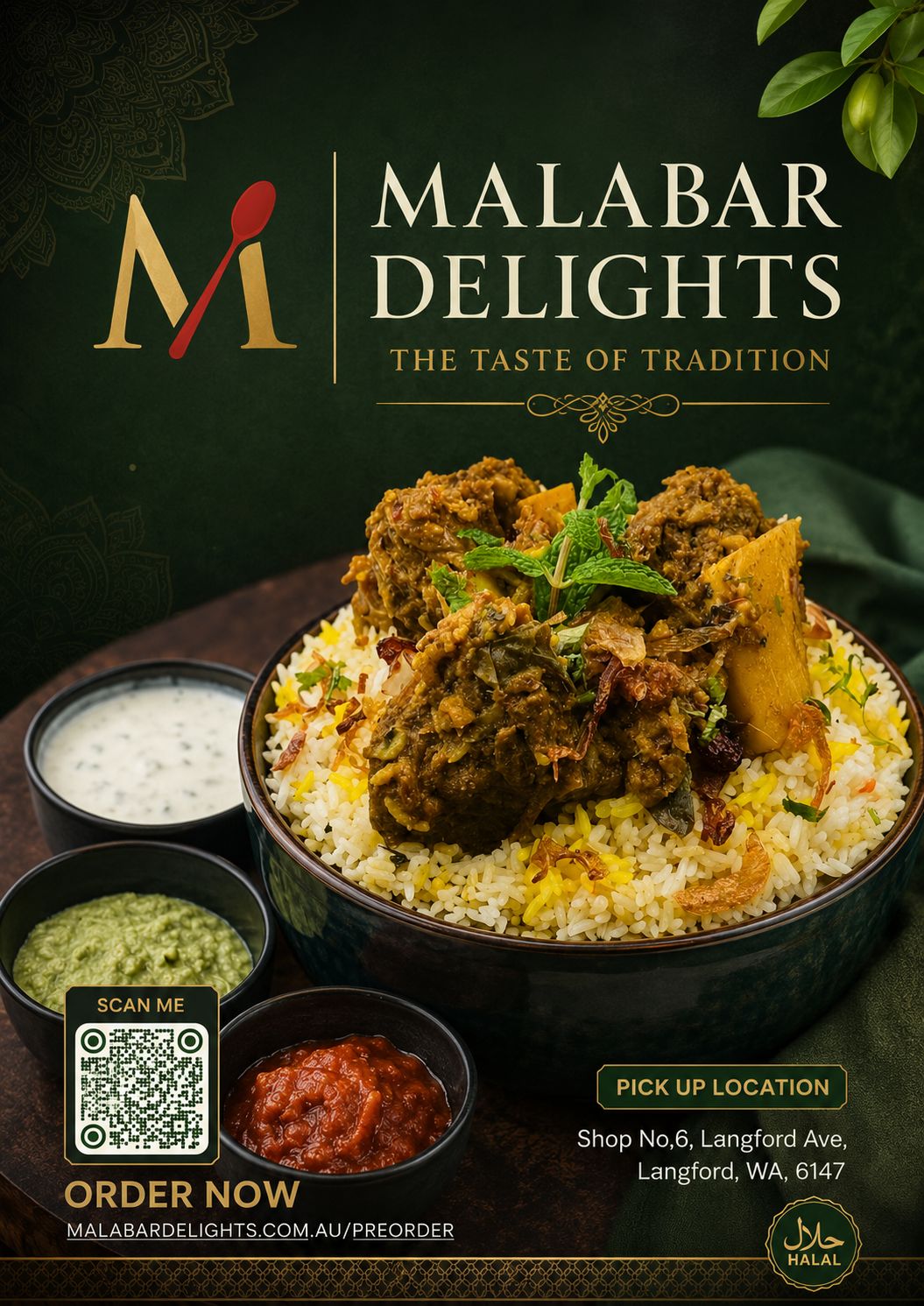 Fri | 28 Aug |Eve 6.30pm-7.30pm-Pick up| Goat Dum Biryani(3 /5/10 Peoples's Pack)-Pre order Link