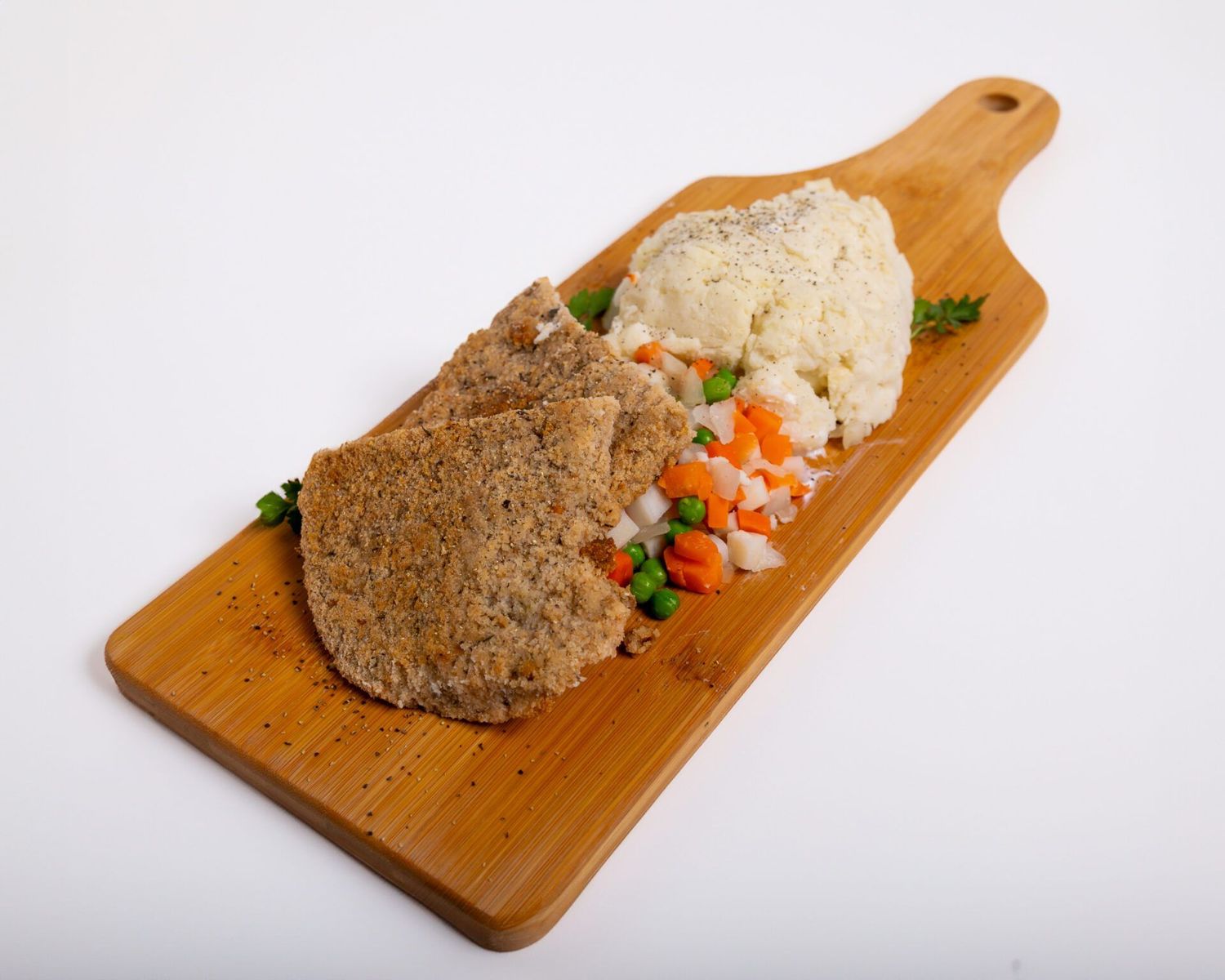 CHICKEN SCHNITZEL DINNER