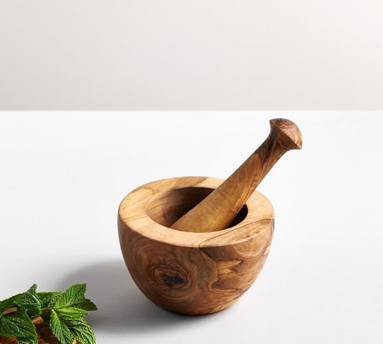 Olive Wood Mortar & Pestle $47.99