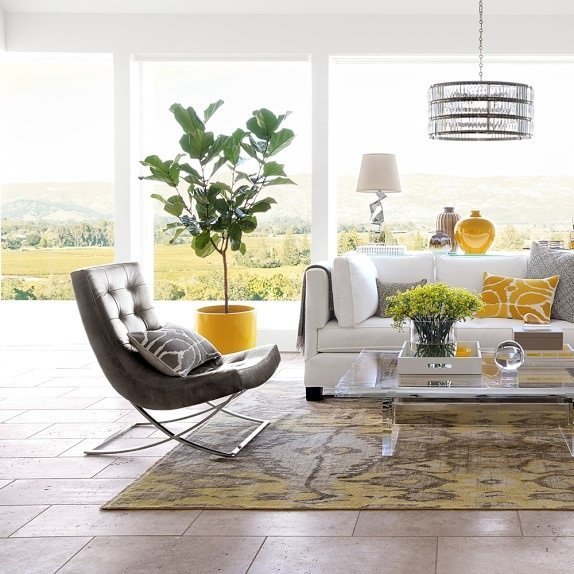 Williams Sonoma | James Chair, Signature Velvet Grey Cloud