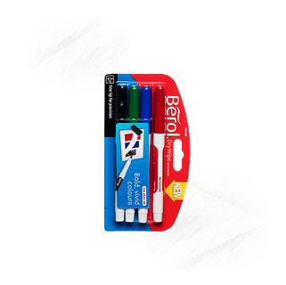 Berol |Dry Wipe Pens Assorted | 4