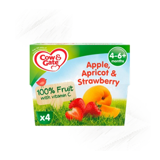 Cow Gate | Desserts Apple Apricot Strawberry | 100g | 4 Cow Gate | Desserts Apple Apricot Strawberry | 100g | 4